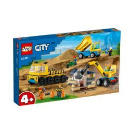 LEGO® City Construction Trucks and Wrecking Ball Crane 60391 (235 Pieces)