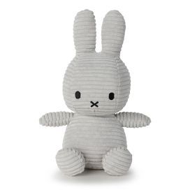 Miffy Sitting Corduroy Soft Grey 23cm/9"