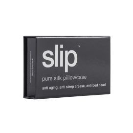 slip pure silk queen pillowcase - charcoal