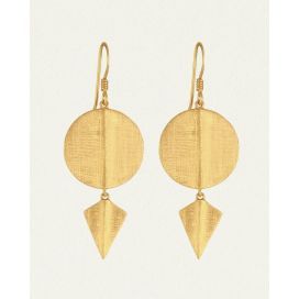 Aegean Disc Earrings 18K Gold Vermeil