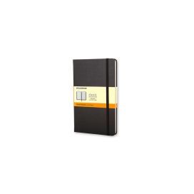 Classic Hard Cover Notebook Ruled Pocket Black