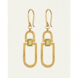 Vault Earrings 18K Gold Vermeil Peridot